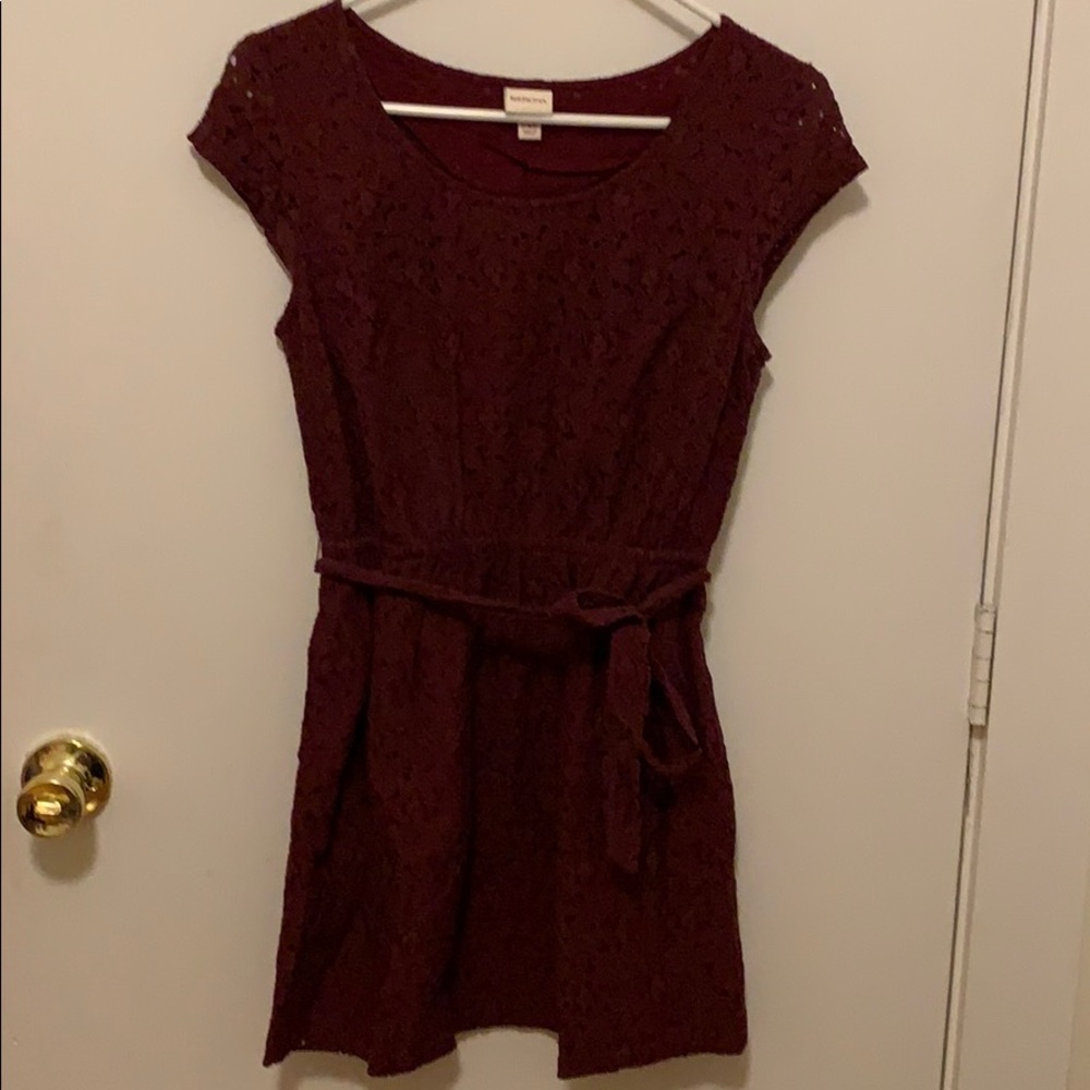 Maroon Lace Dress